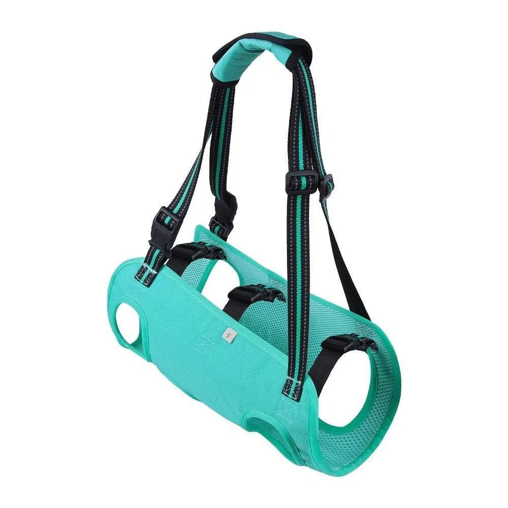 Adjustable Strap Dog Lift Harness Portable Thicken Handle Dog Sling Carrier Soft Lining Legs Support Pet Lifting Vest Elderly
