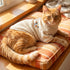 Waffle Knit Dog Sweater with Cartoon Dachshund Patch Horizon