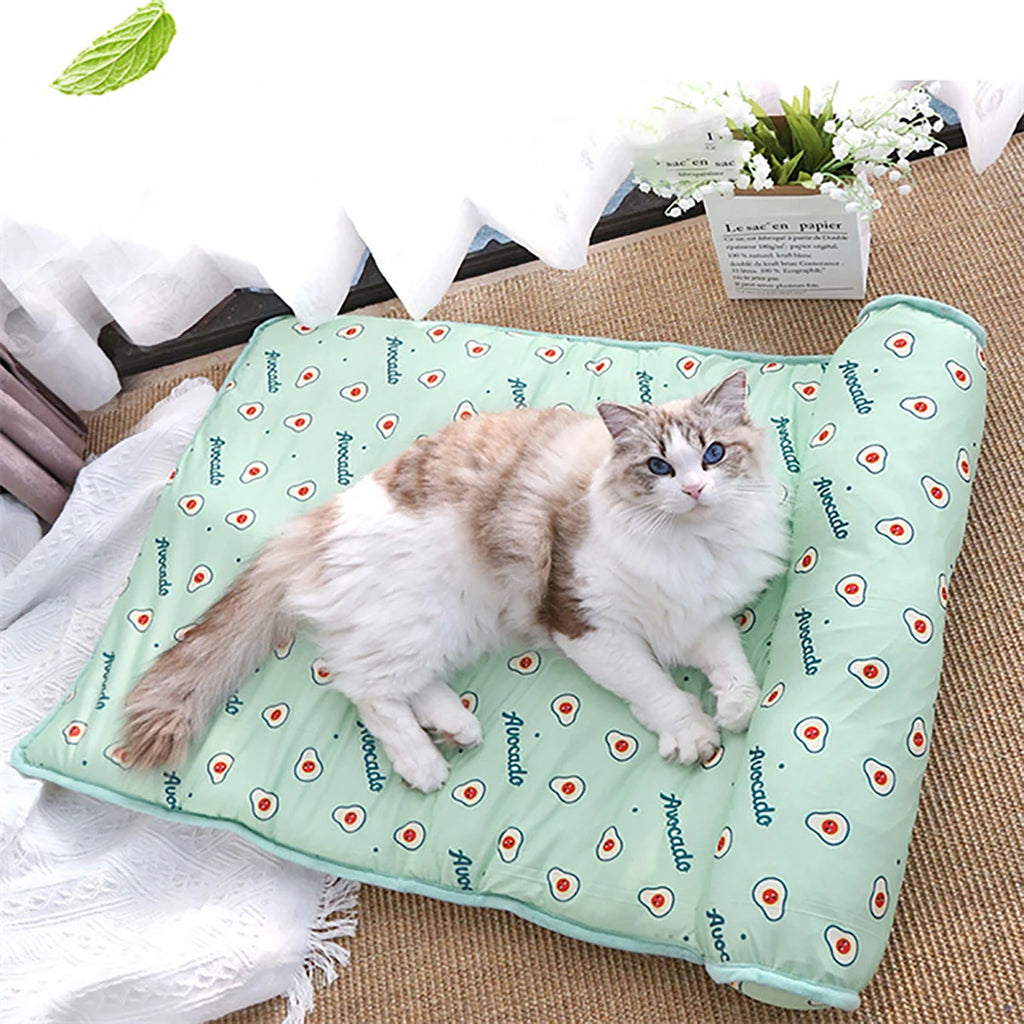 Summer Dog Cooling Mat Pet Ice Pads Cat Breathable Blanket Cat Washable Sofa Breathable Pet Dog Bed Small Animal Cold Bed