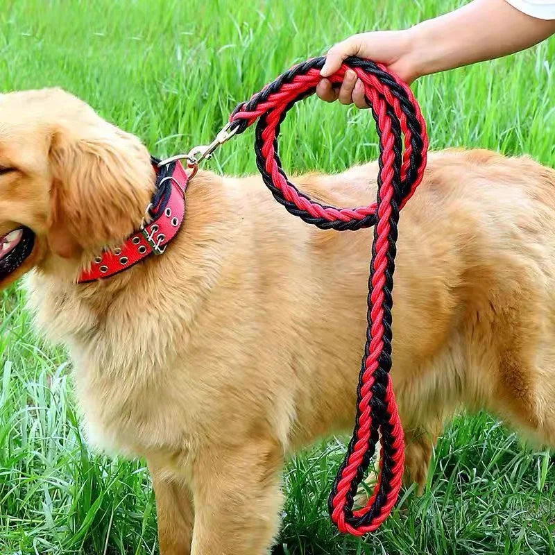 Heavy Dog Leash Strong Leash for Dog Pet Products Braided Medium Large Dog Training Lead Leashes Rope Big Dogs Pet Accessories