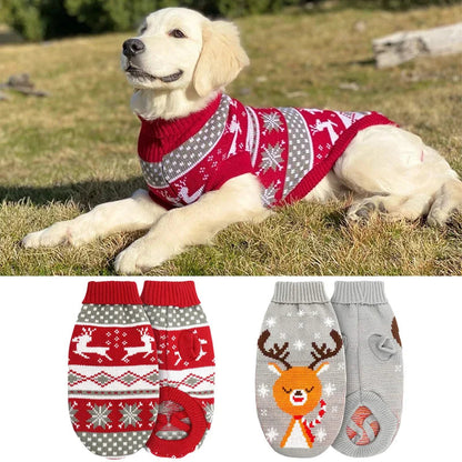 Christmas Knit Sweater for Large Dogs — Golden Retriever, L–4XL Horizon
