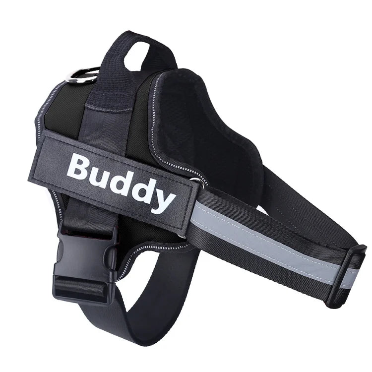 Customized Reflective Breathable Dog Harness Vest, Adjustable Pet Harness, ID Patch, No Pull, Outdoor