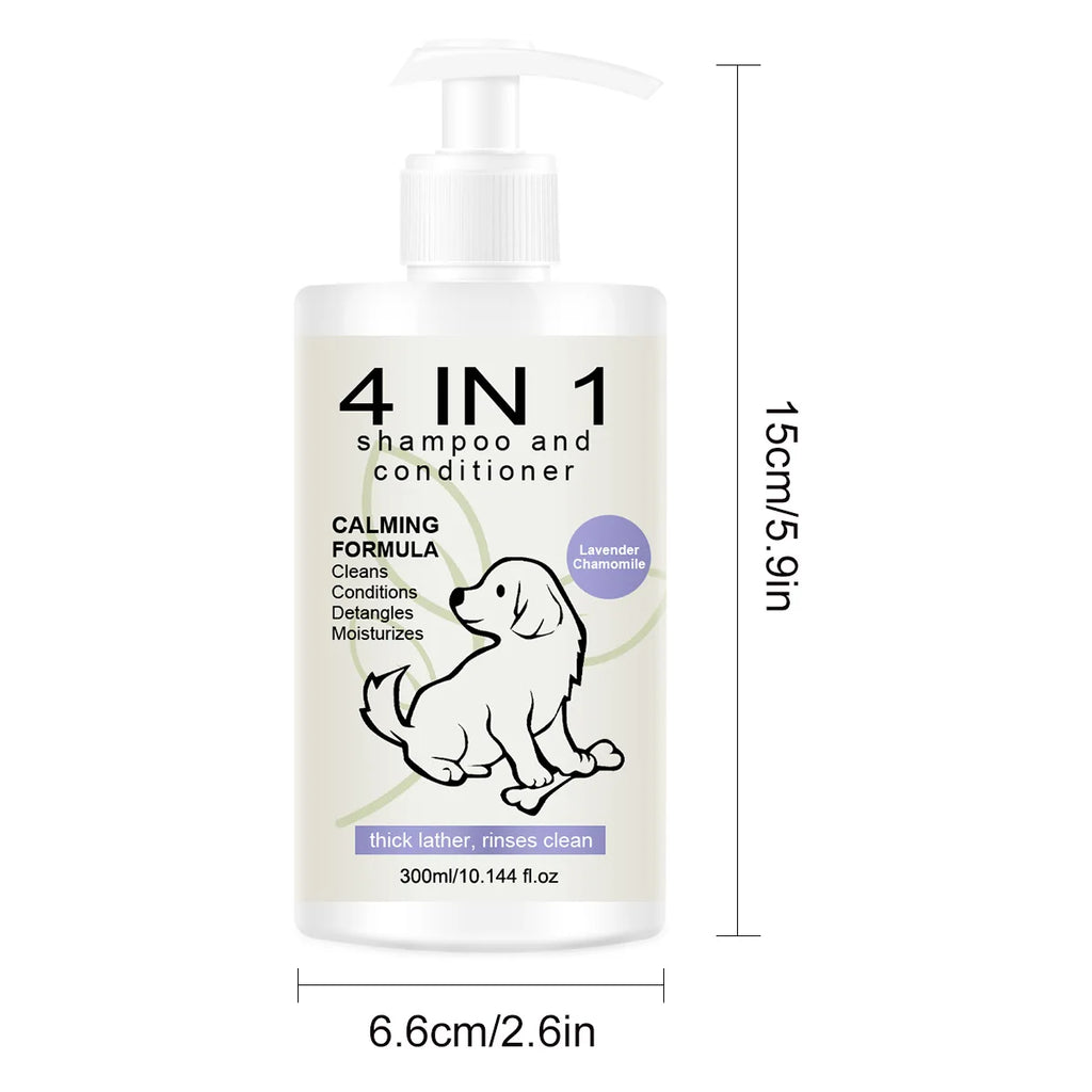 4 in 1 Pet Shampoo and Conditioner Special Shampoo for Dogs and Cats Keep Pets Clean and Fragrant to Prevent Hair Loss