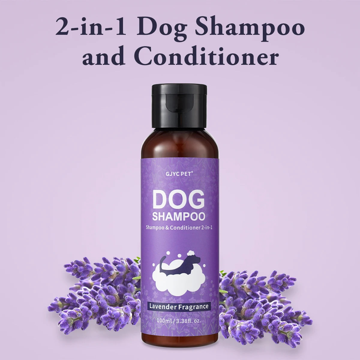 2 In 1 Lavender Dog Shampoo Conditioner Hypoallergenic Soothing Formula Healthy Shiny Coat Gentle Pet Care For Dogs Cats
