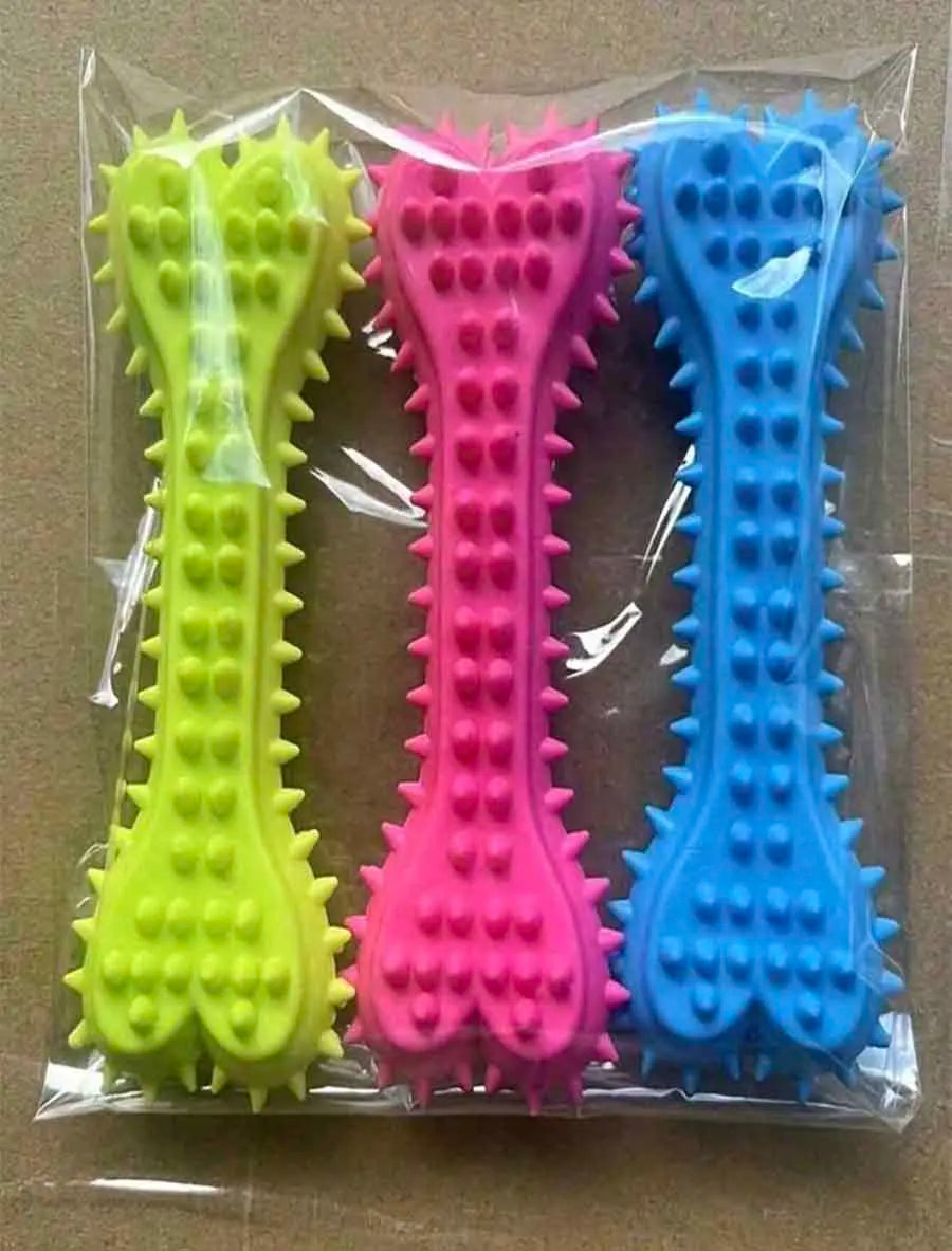 1/3pcs Pet Bone Shape Teeth Chew Toy Soft Rubber Bite-resistance Grinding Chewing Toys for Small Dogs Training Pet Supplies