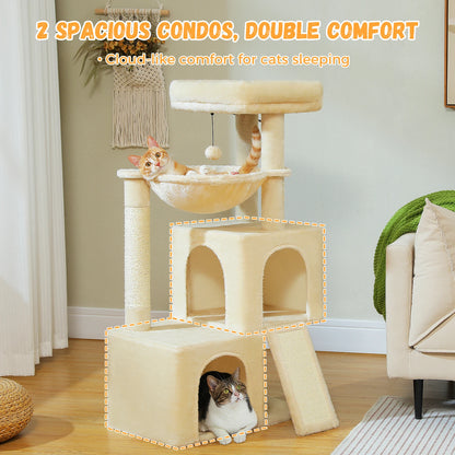 large multi-level cat tree for indoor cats