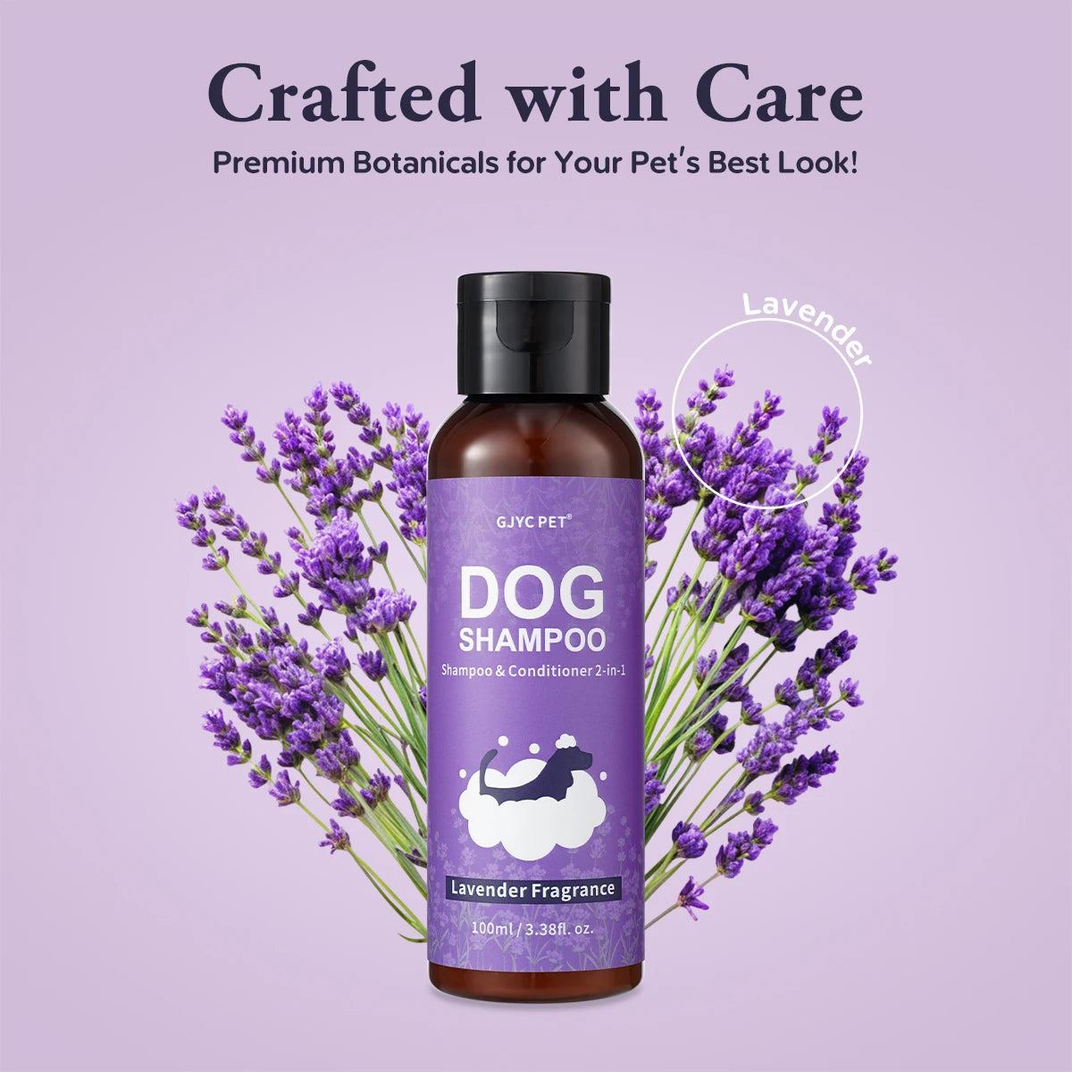 2 In 1 Lavender Dog Shampoo Conditioner Hypoallergenic Soothing Formula Healthy Shiny Coat Gentle Pet Care For Dogs Cats