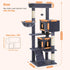 Cat Tree Tower for Indoor Cats with Toys Plush Perch Hammock Sisal Scratching Posts Cat Condo House Pet Furniture Play Center Horizon