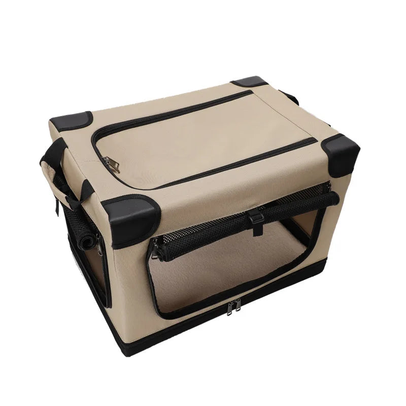 Car Dog Cage Trunk Dog Cage Large, Medium and Small Pet Safety Seat Cat Cage Foldable Car Ride Artifact