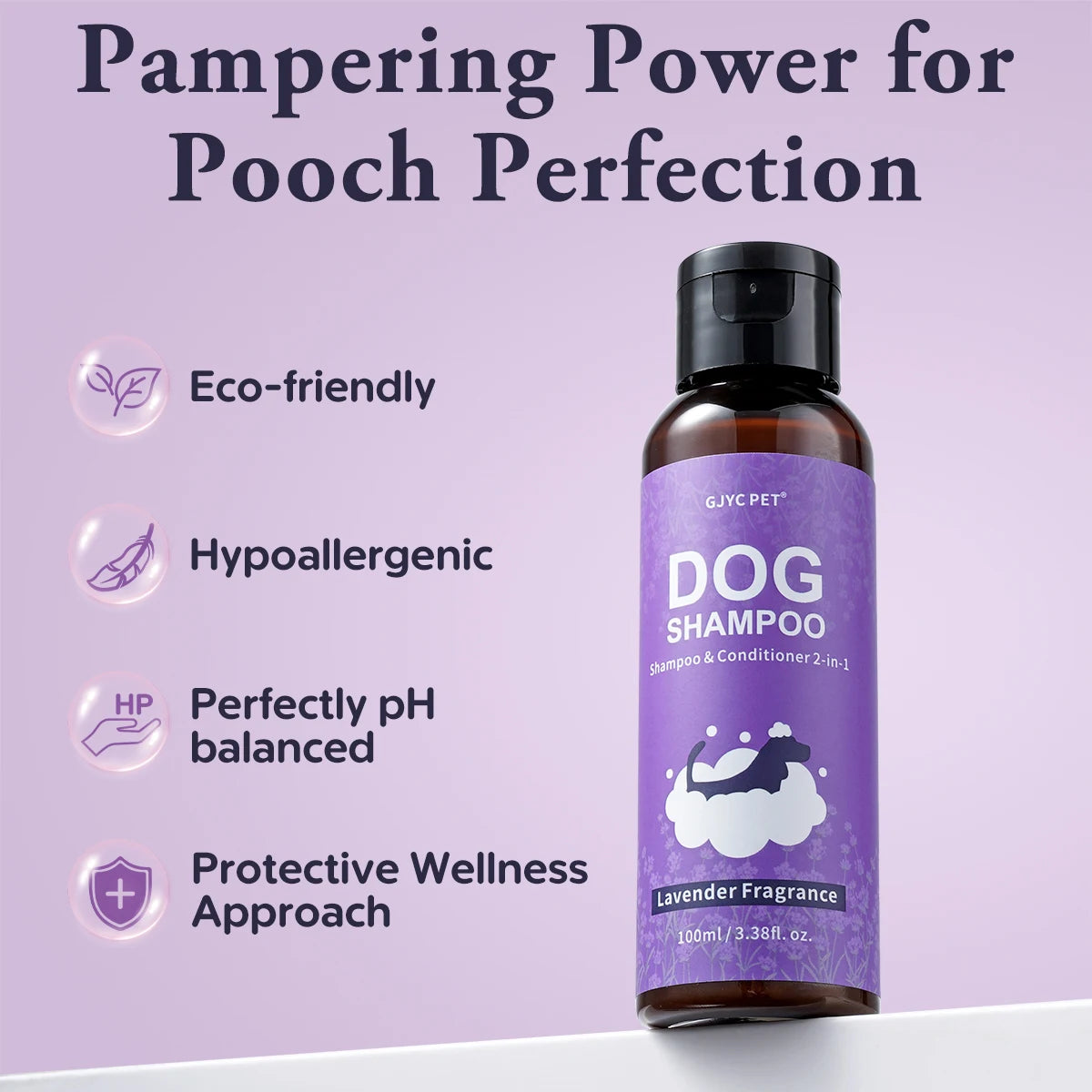 2 In 1 Lavender Dog Shampoo Conditioner Hypoallergenic Soothing Formula Healthy Shiny Coat Gentle Pet Care For Dogs Cats