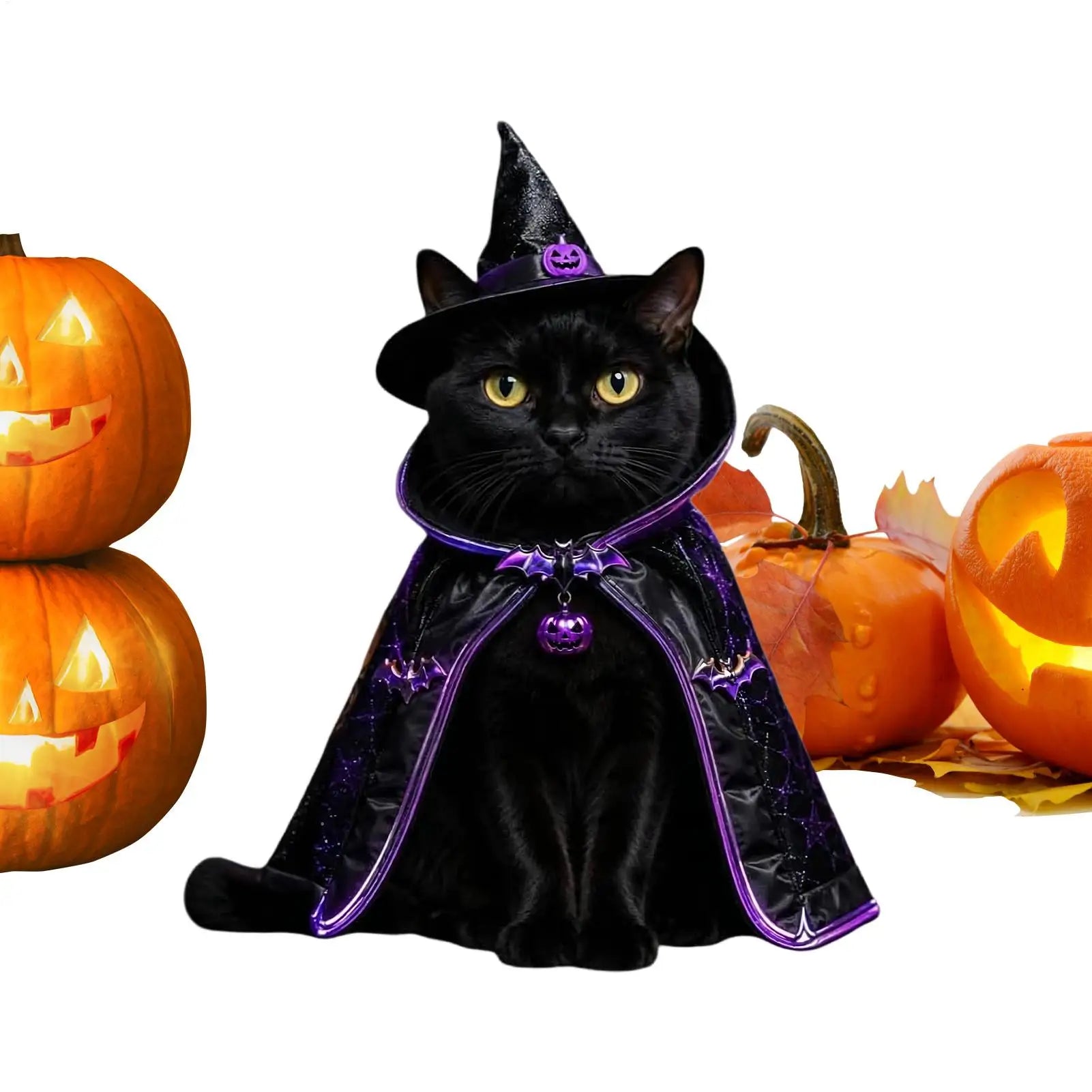 Cat Halloween Costume For Pets Pet Cosplay Cloak Photo Prop Cat Apparel Party Outfit For Home Party Holiday Gathering Outdoor