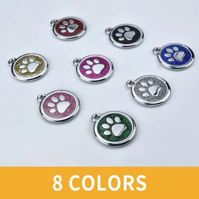 Pet ID Tags Free Engraving Pet Anti-lost Collar Pendant Personalized Puppy Name Tag Cat Paw Decoration Customized Product