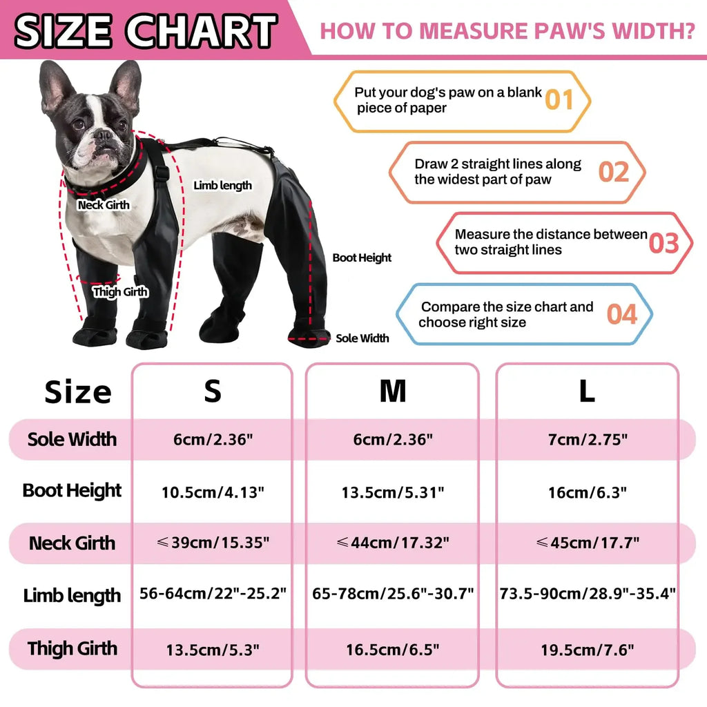 Best Anti-Slip Dog Shoes Pet Paw Protector Dog Rain Booties, Dirty-proof & Anti-fall Dog Outdoor Dog Suspender Sock Shoes
