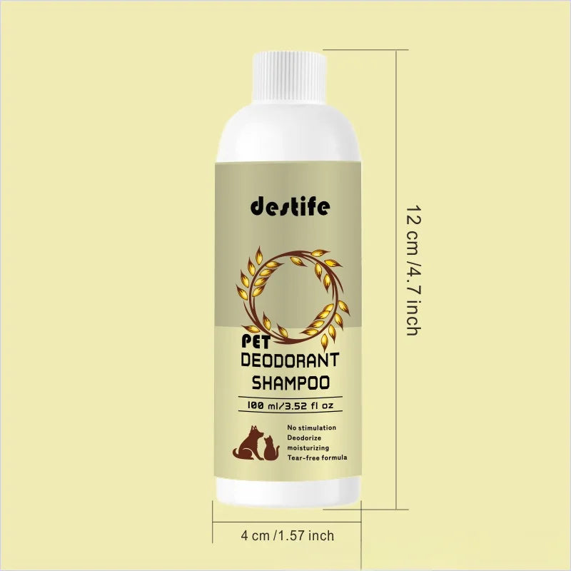 Cat Dog Shampoo Bath Body Wash Conditioner 3-in-1 Oatmeal Flavour Leave Scent Fragrance Deodorizing Bath Pet Cleaning Products