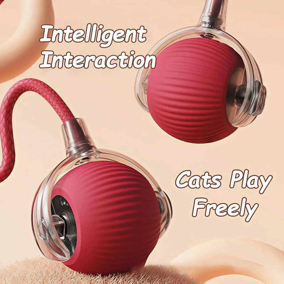 Automatic Rolling Ball Cat &amp; Dog Toy — Rechargeable Smart Pet Toy Horizon