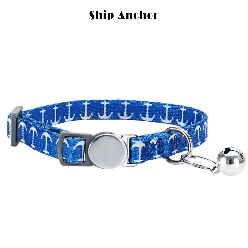 Personalized Cat collar with Bell Safety Buckle Customized Nametag Puppy Kitten Necklace Free Engraving Name ID Tag Nameplate