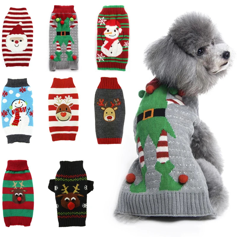 Christmas Holiday Dog Sweater — Warm Autumn &amp; Winter Outfit Horizon