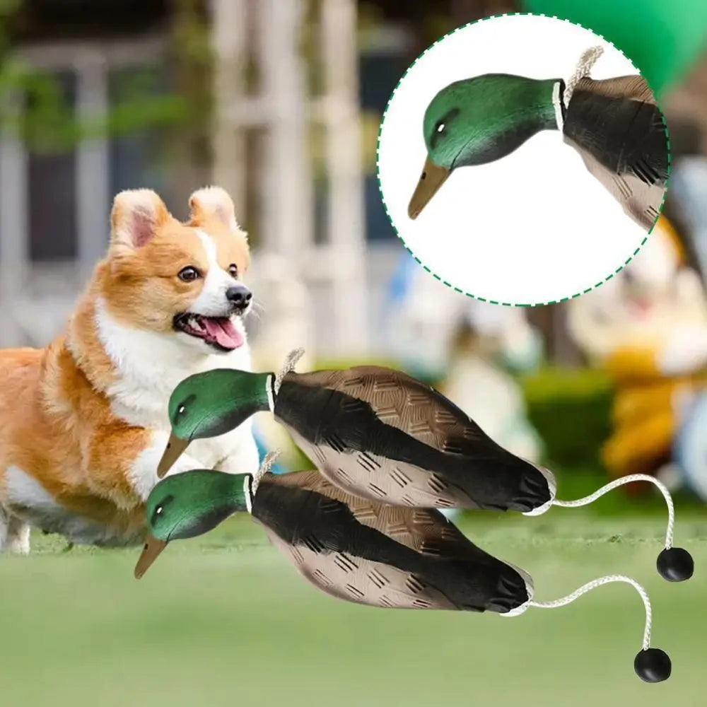 Funny Mallard Duck Decoy Dog Training Toys Bite Resistant For Training Dogs Dog Chew Toy Relaxing Artificial Duck Bird Fetch Toy