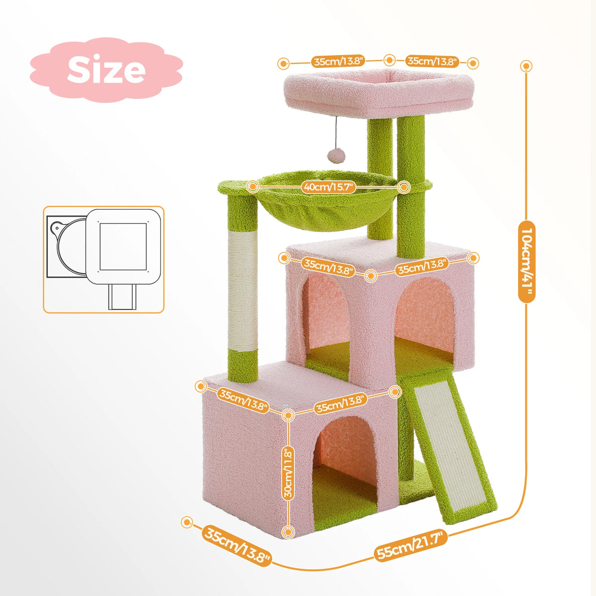 large multi-level cat tree for indoor cats