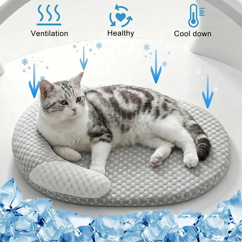 Mat for Dog Cooling Bed Summer Large Beds Cats Accessory Basket Dogs Fluffy Pet Supplies Big Small Baskets Sofa Pets Accessories