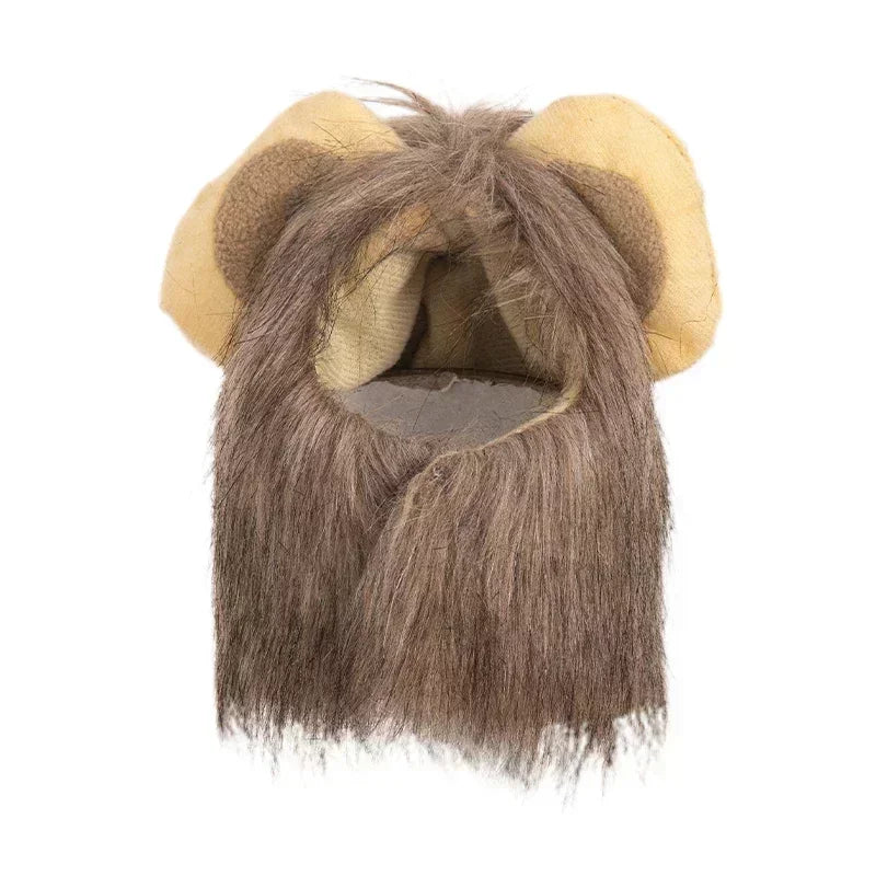 Cat Costume Cute Lion Mane Cat Wig Hat Cosplay Clothes Cap Dress Up Puppy Kitten Halloween Christmas Party Decoration Supplies