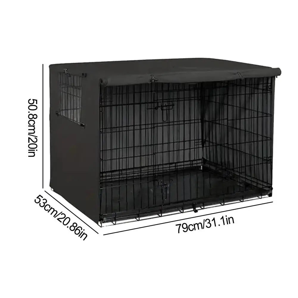 Pet Cage Cover Oxford Pet Crate Cover Pet Crate Cover Windproof Dog Kennel Cover Waterproof Dog Cat Cage Cover For Indoor