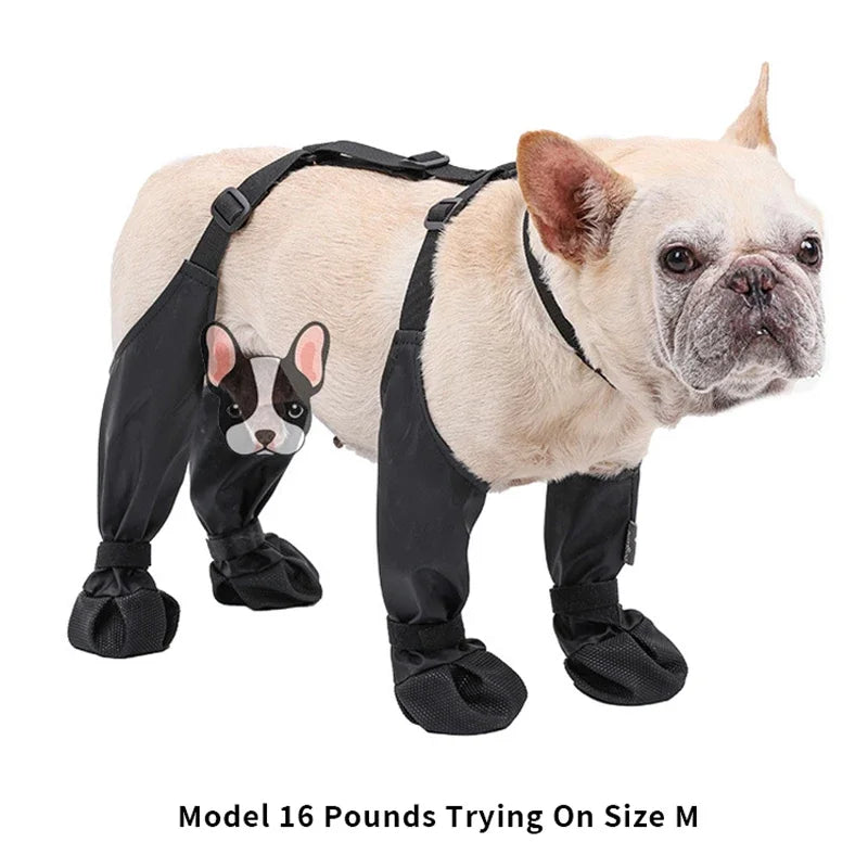 Best Anti-Slip Dog Shoes Pet Paw Protector Dog Rain Booties, Dirty-proof & Anti-fall Dog Outdoor Dog Suspender Sock Shoes