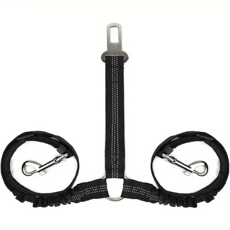 Adjustable Elastic Pet Car Seat Belt Dog Cat Single Dual Safety Restraint Leash for Vehicle Travel