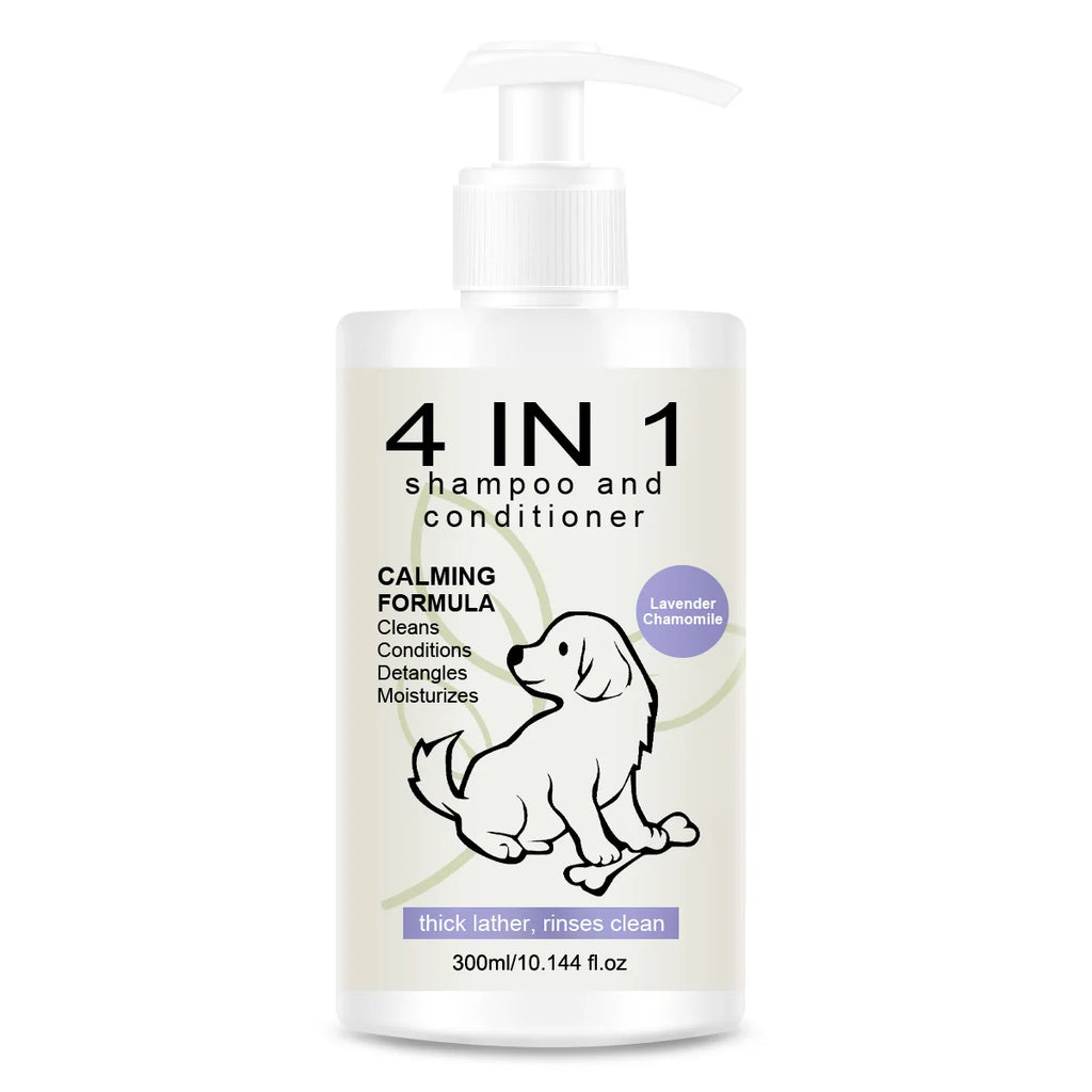 4 in 1 Pet Shampoo and Conditioner Special Shampoo for Dogs and Cats Keep Pets Clean and Fragrant to Prevent Hair Loss