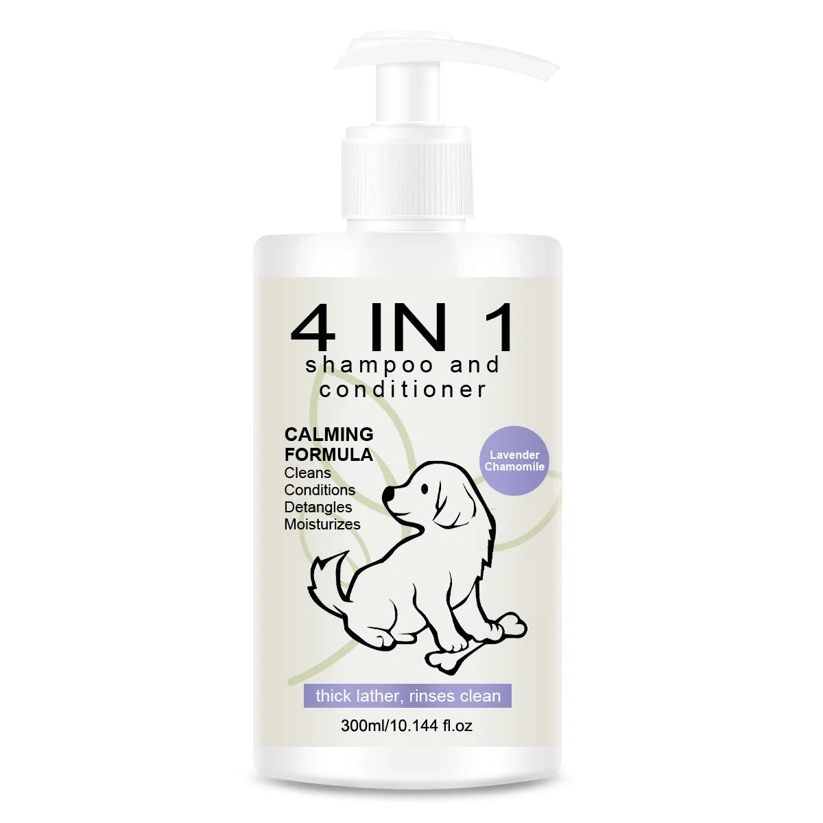 4 in 1 Pet Shampoo and Conditioner Special Shampoo for Dogs and Cats Keep Pets Clean and Fragrant to Prevent Hair Loss