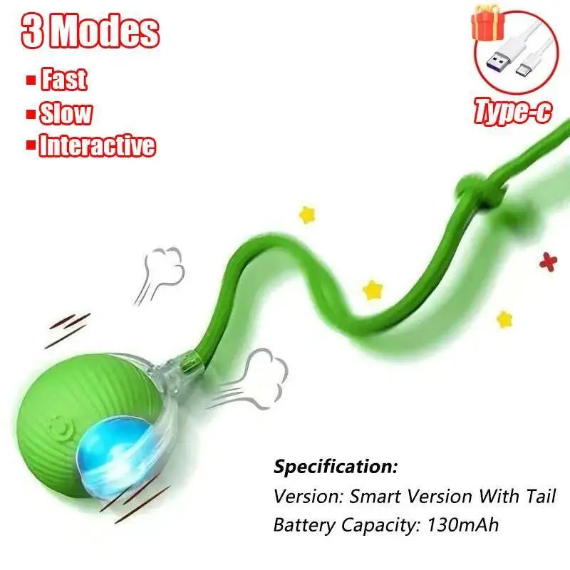 Automatic Rolling Ball Cat &amp; Dog Toy — Rechargeable Smart Pet Toy Horizon