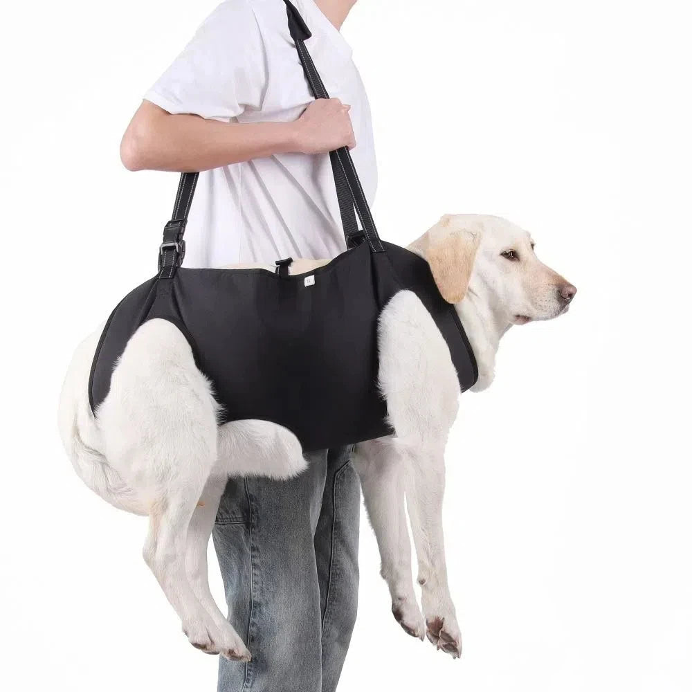 Adjustable Strap Dog Lift Harness Portable Thicken Handle Dog Sling Carrier Soft Lining Legs Support Pet Lifting Vest Elderly