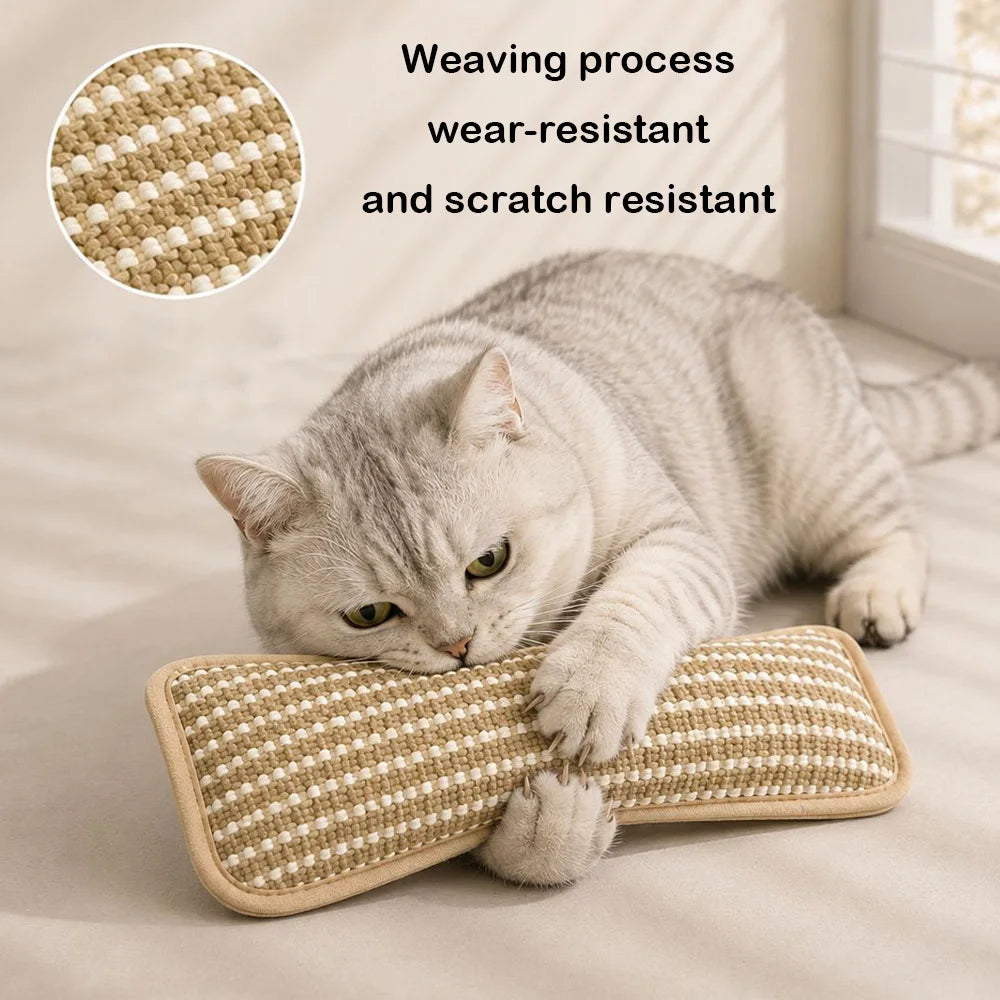 Catnip Pillow Interactive Kicker Toy Sisal Cat Scratcher Chew Toy for Indoor Cats Teeth Grinding Bite Resistant Catnip Toys