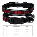 Adjustable Nylon Embroidered Dog Collar Custom ID Name Accessories Pet Collars For Small Medium Large Dogs Pets Supplies Perro