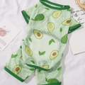 Cartoon Print Cat Cooling Jumpsuit Ultra-thin Breathable Mesh Dog Sunscreen Clothes Sun Protection Summer Cat Clothes
