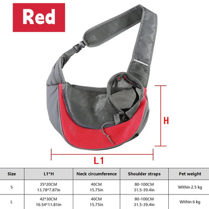 1Pc Dog out backpack,Dog Sling Carrier Breathable Mesh Travel Crossbody Bag For Puppy Cat Hiking Camping Horizon