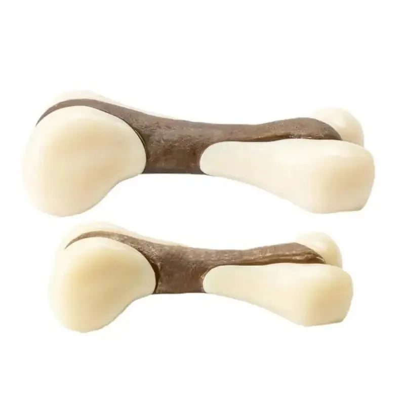 Bacon Edible Dog Chew Toy for Aggressive Chewers - Durable Nylon Bone Dental Cleaning Teeth Grinding Toy, Tartar Control 2 Size