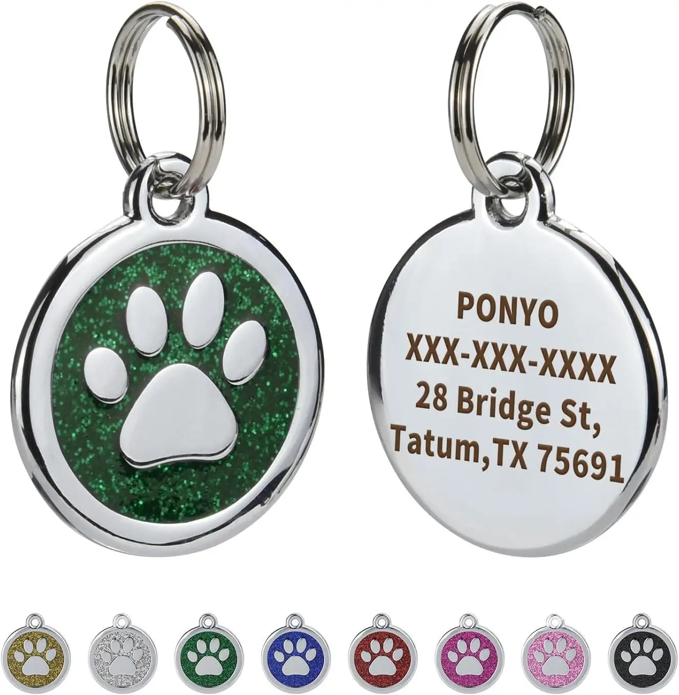 Pet ID Tags Free Engraving Pet Anti-lost Collar Pendant Personalized Puppy Name Tag Cat Paw Decoration Customized Product
