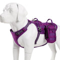 Winhyepet  Dog Harness with Backpack Multifunctional 3M Reflective Puppy Great and Small Pet collar Tactical Accessories YH1806