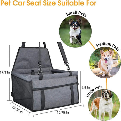 Dog Car Seat Cover Foldable Hammock Pet Harness Cat Bag Basket Stable and Foldable Travel Pet Dog and Cat Safety Car Seat Horizon