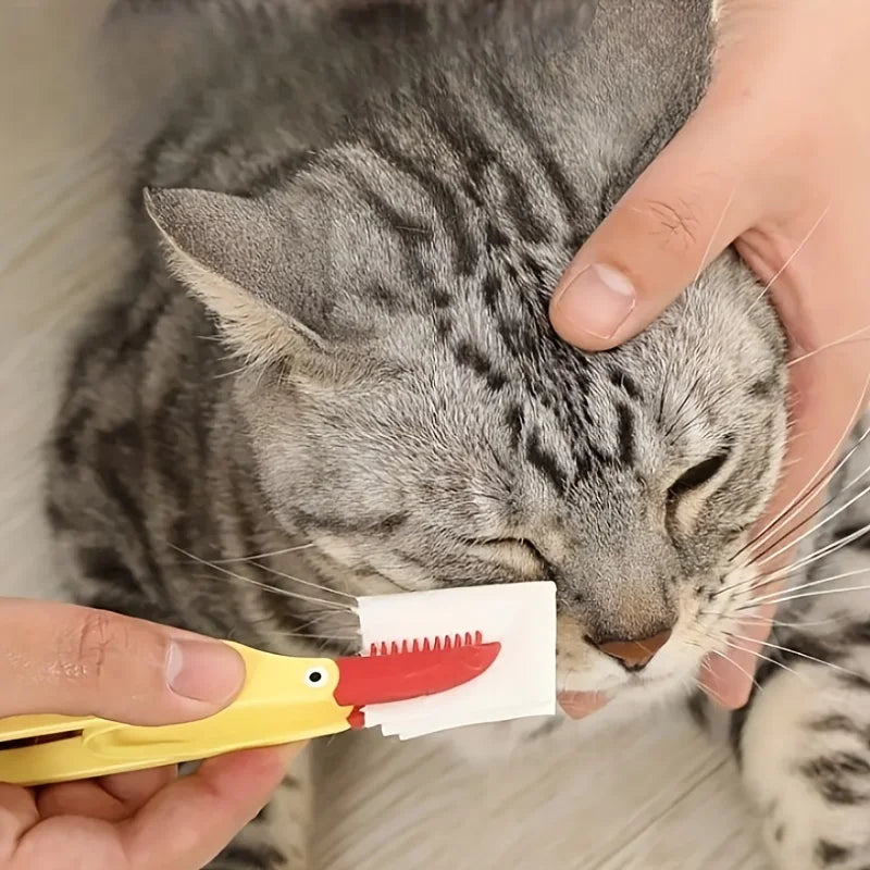 Soft Pet Eye Cleaning Comb Dog Cat Tear Stain Remover Brush Portable Gentle Eyes Cleaner Brush Pet Daily Grooming Care Tools