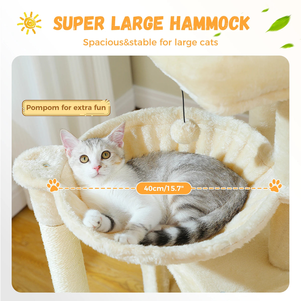 large multi-level cat tree for indoor cats