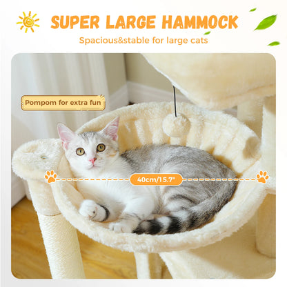 large multi-level cat tree for indoor cats