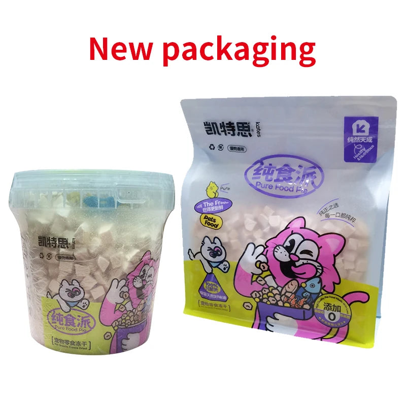 Freeze Dried Cat Snack Chicken Grain Barrel Pet Cat Snack Dog Small Meat Dried Nutrition Strip Hair Gill Cat Food