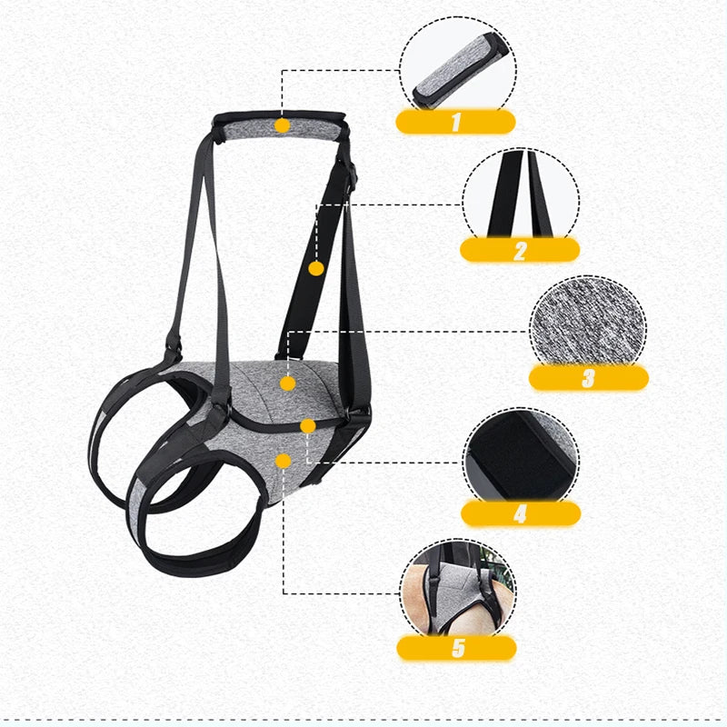 Adjustable Dog Lift Harness for Large Dogs Soft Padded Pet Rear Leg Support for Old Disabled Joint Injuries Dog Back Leg Hold
