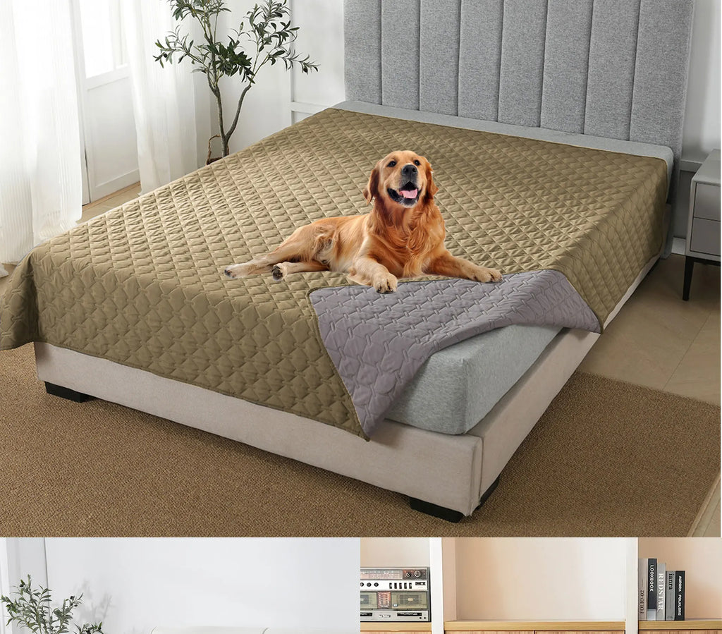 100% Double-Sided Reversible Pet Blanket Sofa Couch Furniture Protector Dog Bed Cover for Kids Children Dog Cat
