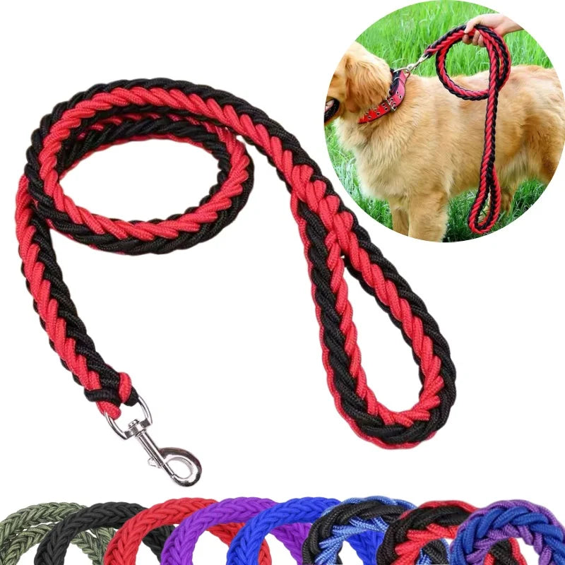 Heavy Dog Leash Strong Leash for Dog Pet Products Braided Medium Large Dog Training Lead Leashes Rope Big Dogs Pet Accessories