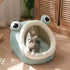 Cute Cat Bed Cave House Warm Pet House Comfortable Pet Sleeping Bed Foldable Removable Washable Comfort Furniture Horizon