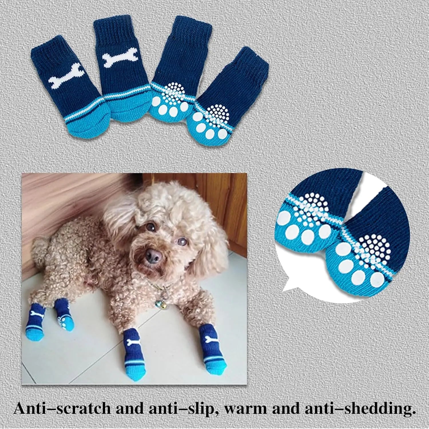 Suitable for ultra small dogs and cats, anti slip indoor pet paw protection, indoor hardwood floor wearing, multiple styles