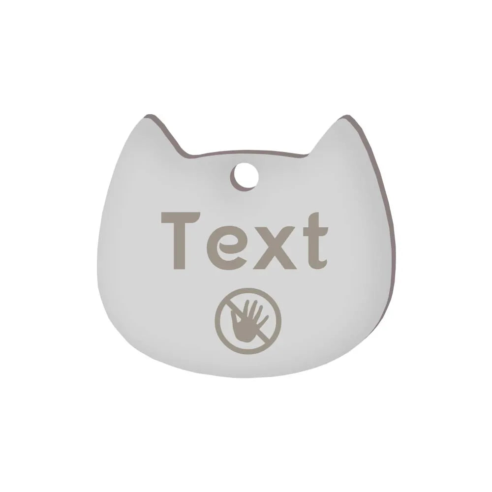 Custom Cat Face Id Dog Tags Name Tags Stainless Steel Plate Decoration Personalized Engraving Animal Chain Charm with number